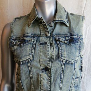 Forever21 Blue Denim Vest